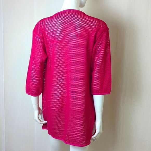 Swimsuit Cover Up Small Rose Marie Reid Vintage Hot Pink Fuschia - Picture 4 of 6
